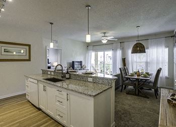 Designer kitchen with granite countertops